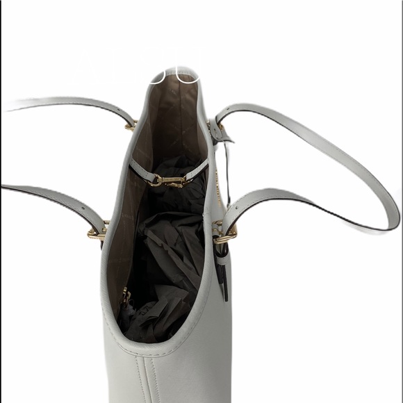 Michael Kors Carryall Tote Leather Optic White - Picture 6 of 9